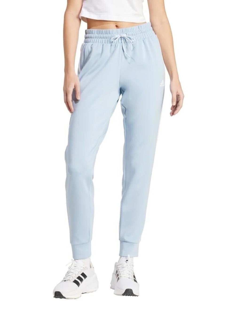 adidas Light Blue Aeroready Track Joggers with Classic 3-Stripes